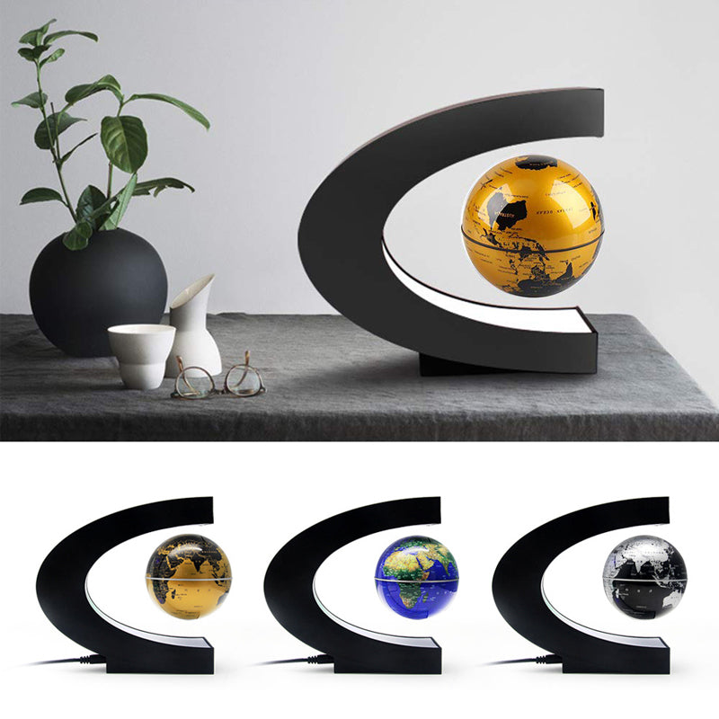 LED Light Magnetic Levitation Floating Globe World Map