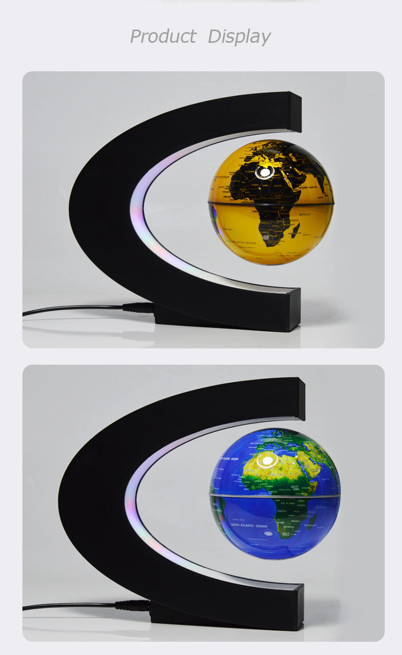 LED Light Magnetic Levitation Floating Globe World Map