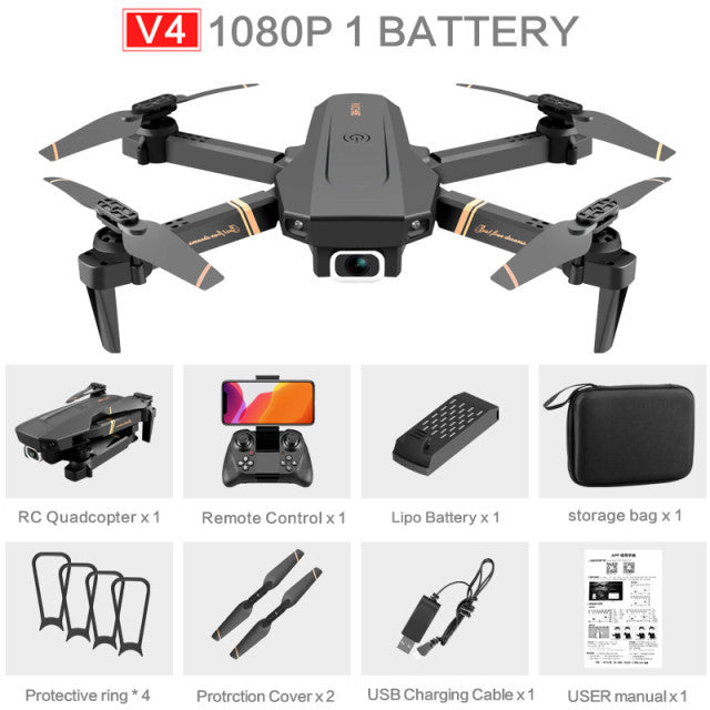 V4 Rc Drone 4k HD Wide Angle Camera