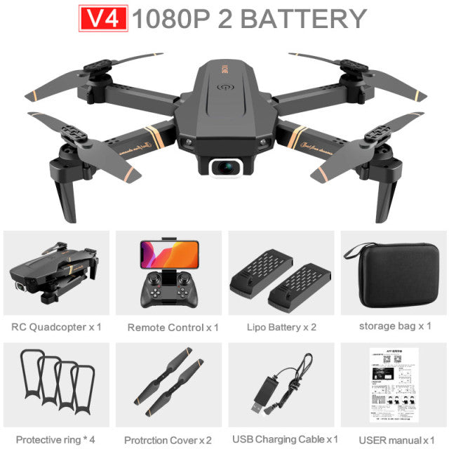 V4 Rc Drone 4k HD Wide Angle Camera