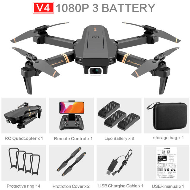 V4 Rc Drone 4k HD Wide Angle Camera