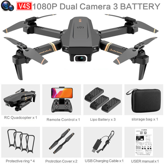 V4 Rc Drone 4k HD Wide Angle Camera