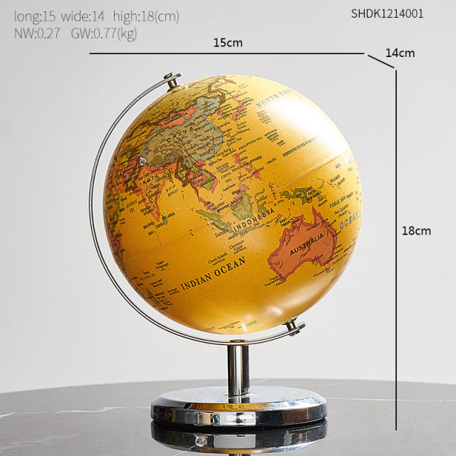 Home Decor Retro World Map Globe